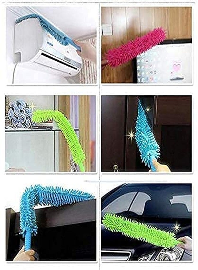 Lexazo Flexible Feather Magic Microfiber Cleaning Duster Brush with Extendable Rod, Dust Cleaner for Home, Fan Cleaning Brush with Long Rod, Dusters for House Cleaning (Multi-Color) - Image 3